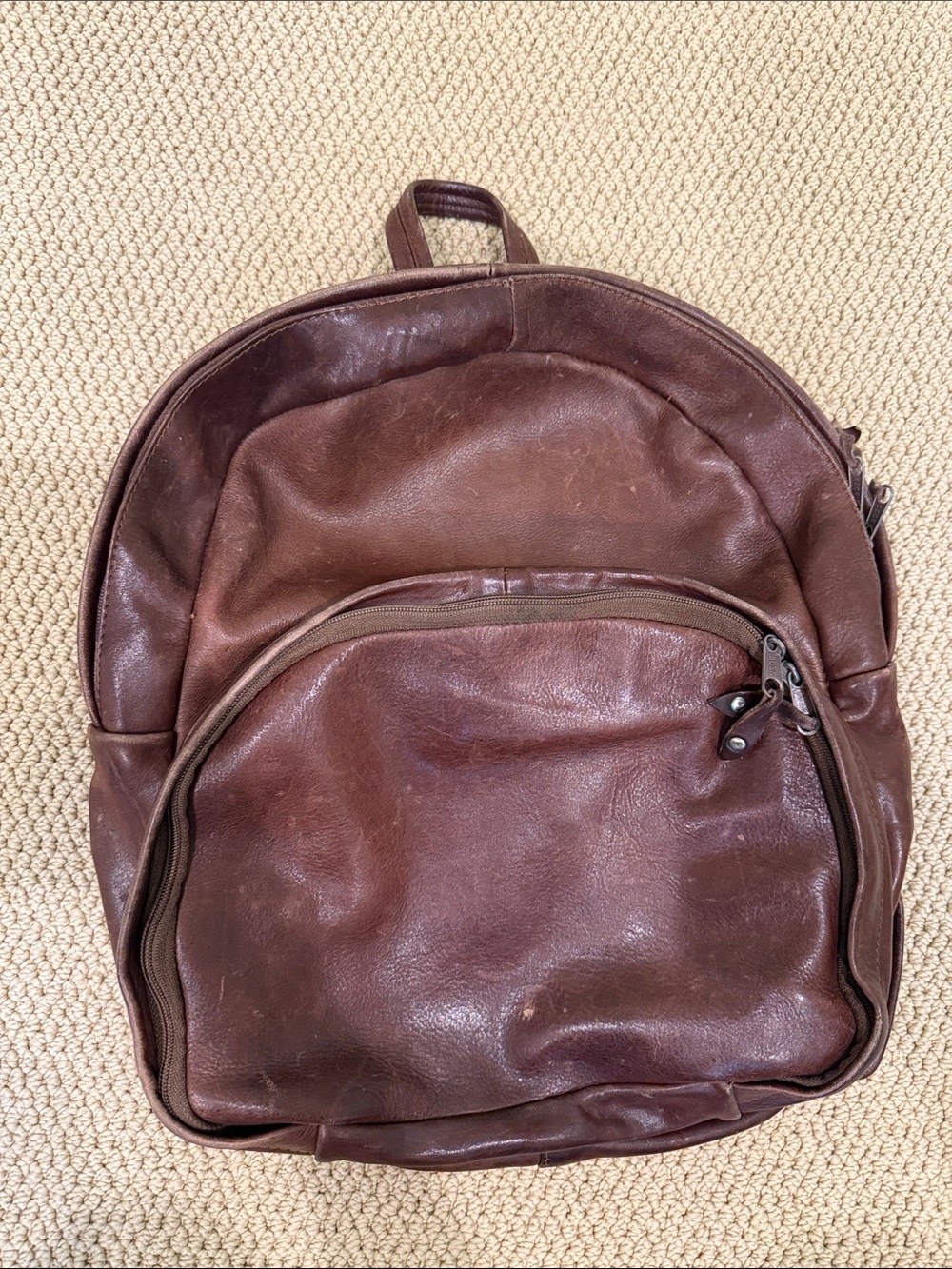 Boss Classic Burgandy Leather Men's Backpack - Timeless Everyday Bag